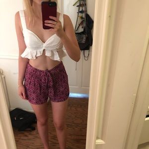 Urban Outfitters silk boho festival shorts